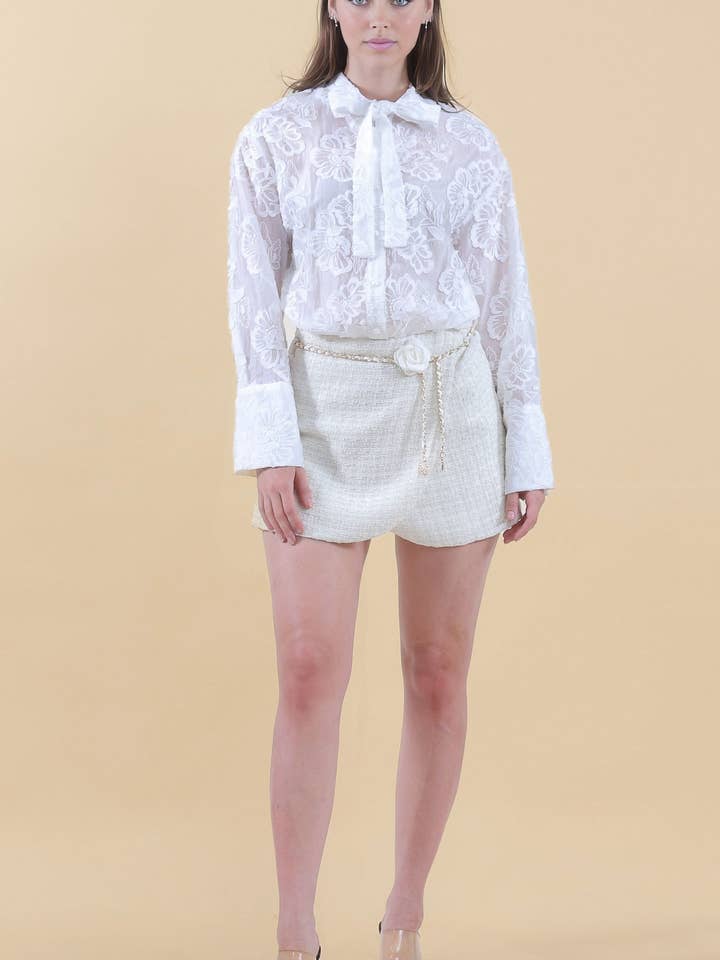 Off White Off-White Lace See-Through Romper for wholesale on Faire