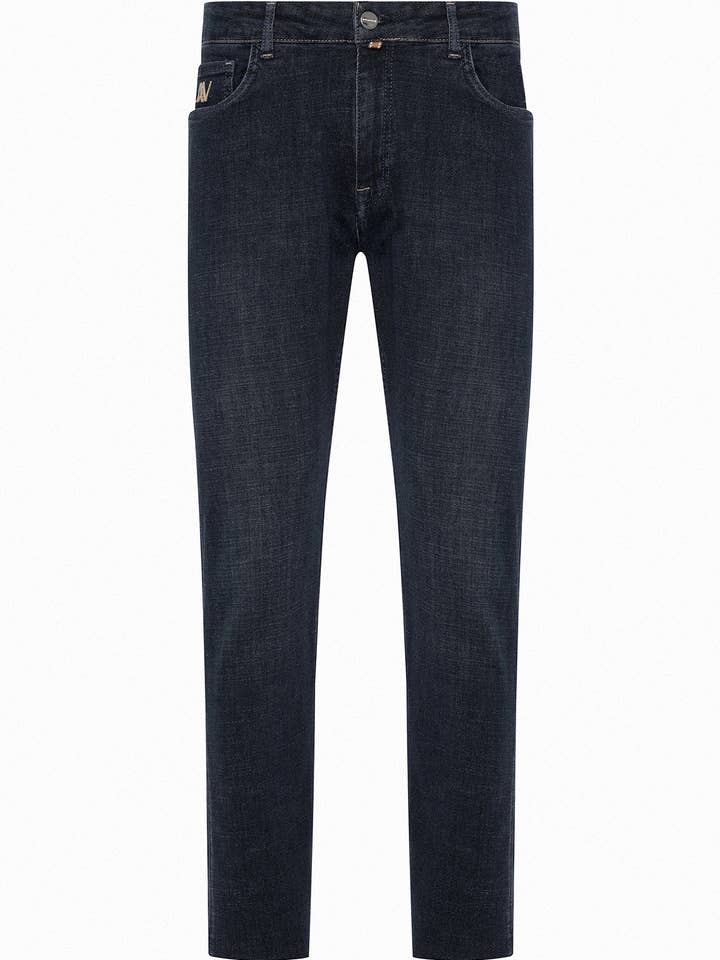 Jean bleu marine J64-1 pour la vente par Andrea Nicolotti