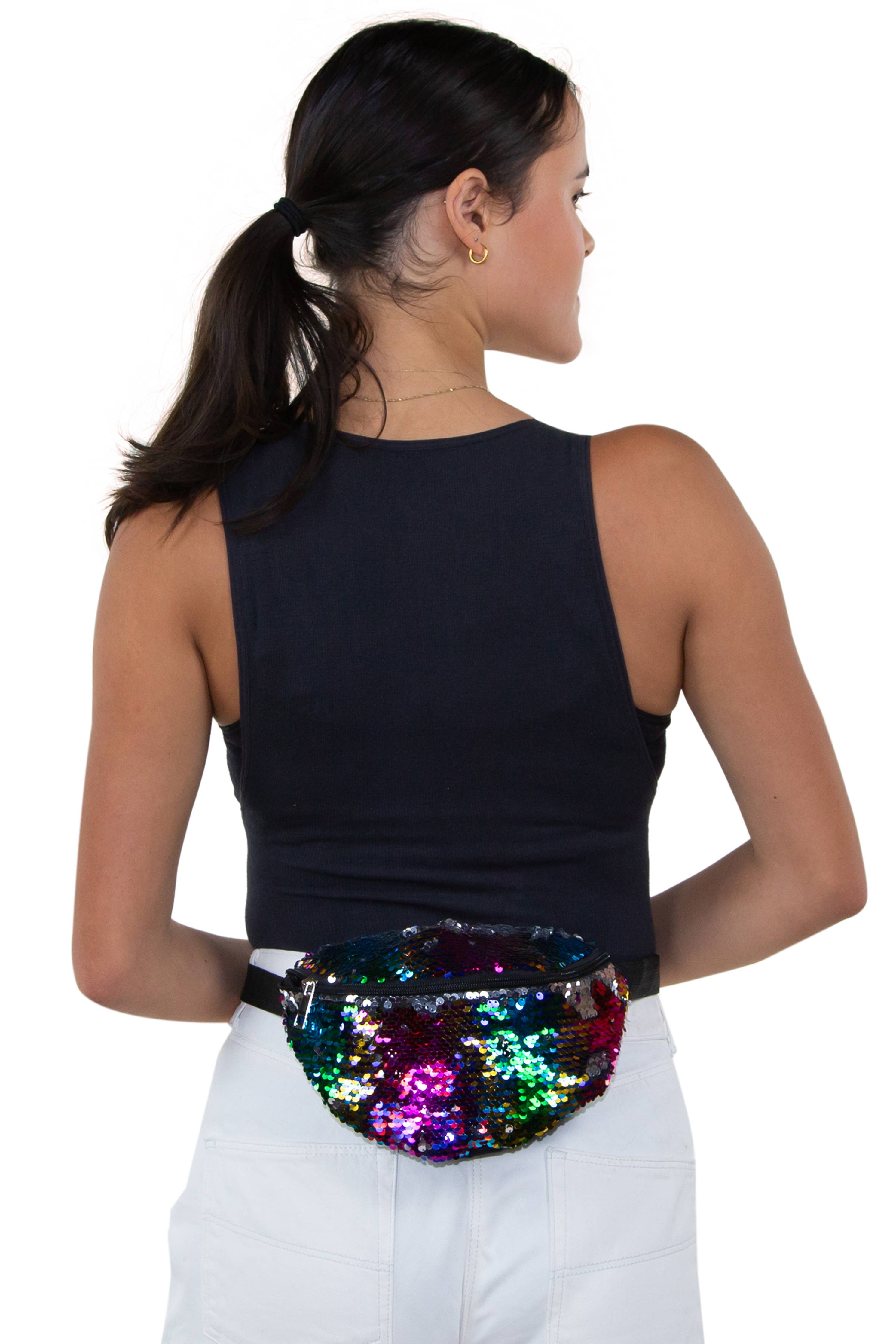 COMECO INC - Vendita all'ingrosso Marsupio - Donna - Marsupio con paillettes - Con cinturino in vita regolabile6