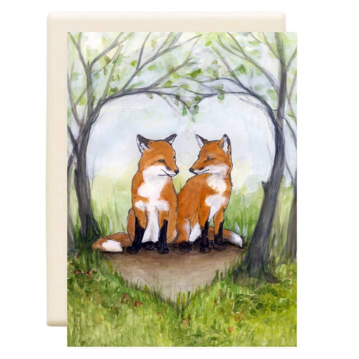 Fox Fair | Grußkarte mit Liebe für den Großhandel von Inkwell Cards
