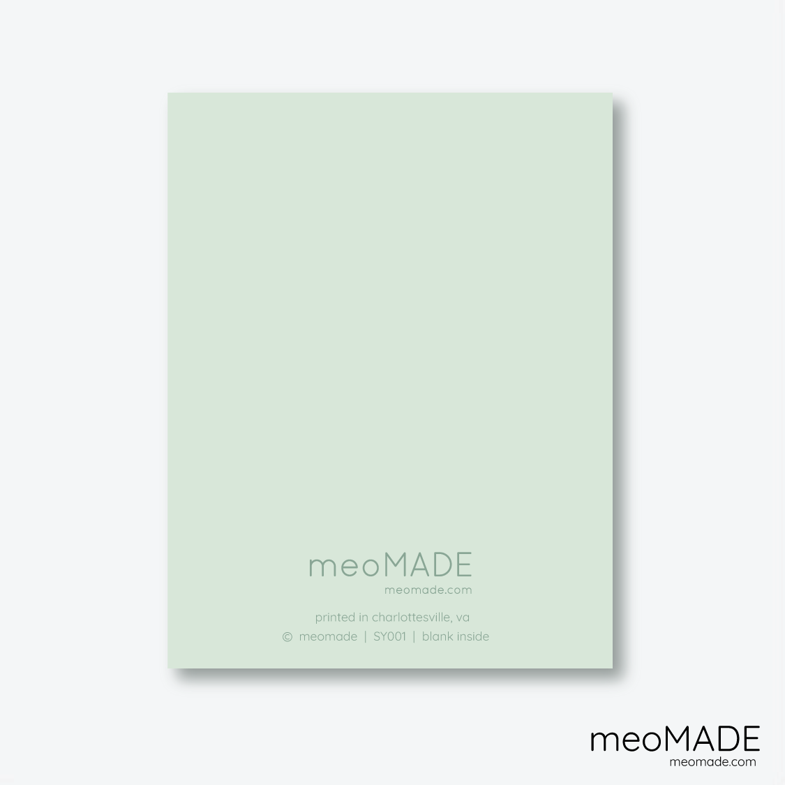 meoMADE - Wholesale Sympathy Card - Green Lily Sympathy Greeting Card1