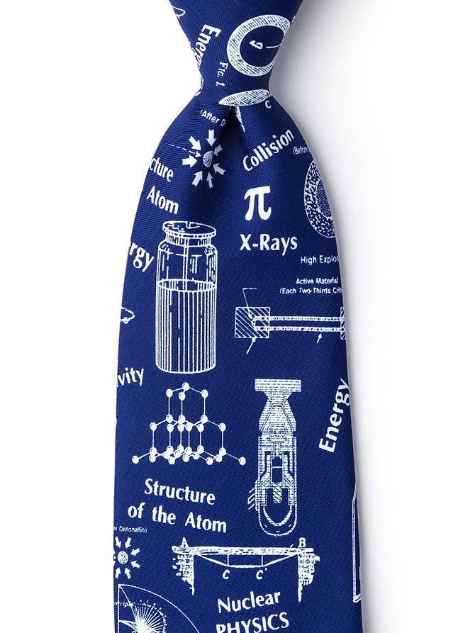 Nuclear Physics Tie by Wild Ties - Blue Microfiber for wholesale by Wild Ties
