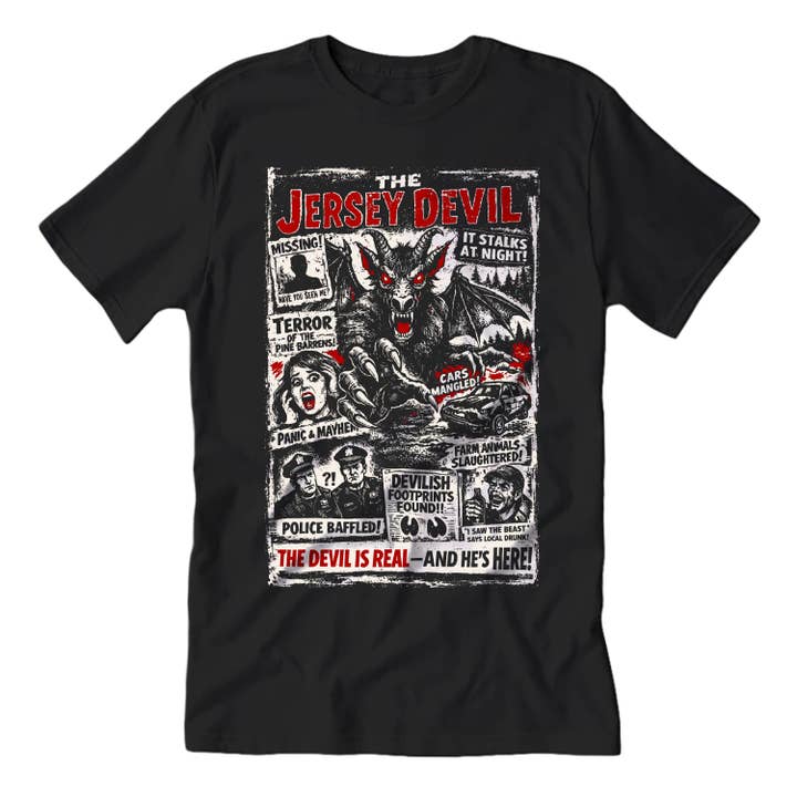 Jersey Devil: Den jager om natten T-shirt for engroshandel hos Shady Front