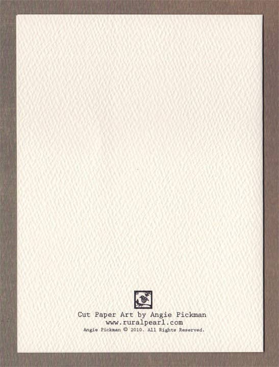 Rural Pearl: Cut Paper Art by Angie Pickman - Vendita all'ingrosso Biglietti di auguri generici - Sunrise In The Foothills - Biglietto di auguri1