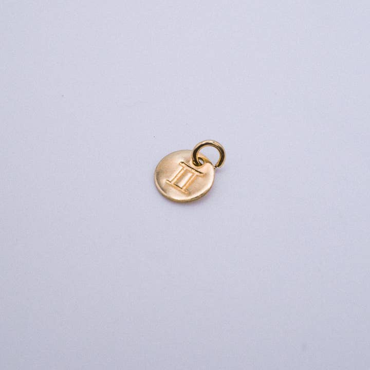 Hannah Naomi - Wholesale Individual Charm/Pendant - Tiny Zodiac Circle Charm, SOLID 14K Gold2
