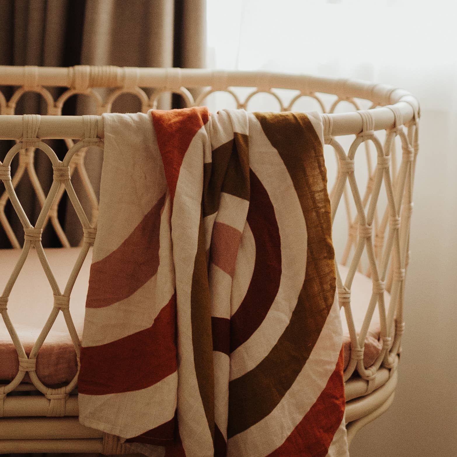 Snug as a Bub & Co. - Wholesale Swaddle – Baby - Bohemian Rainbow Muslin Baby Swaddle3