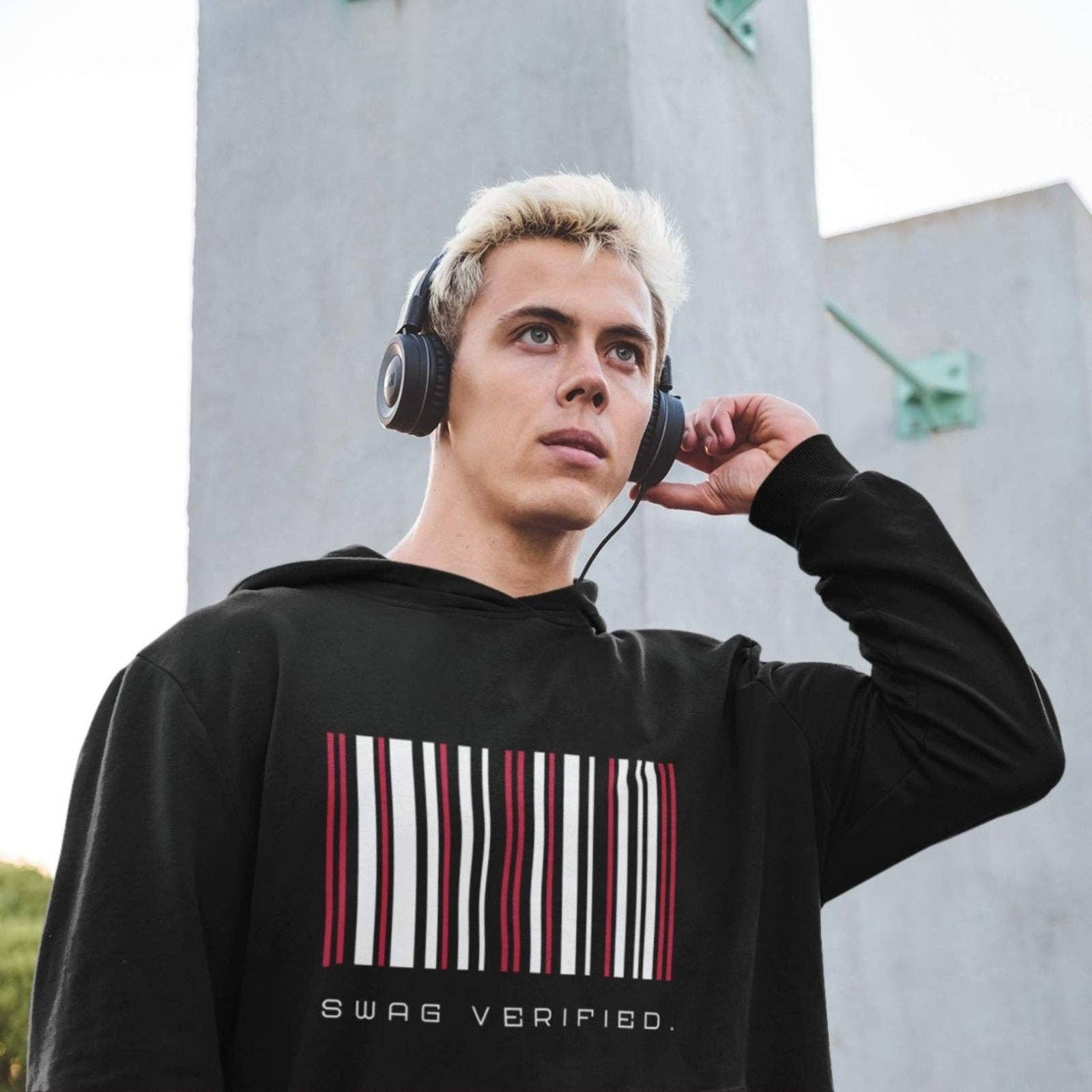 Ohhh So Swag - Wholesale Hoodie - Unisex - Swag Verified. Barcode Unisex Premium Pullover Hoodie | CA15