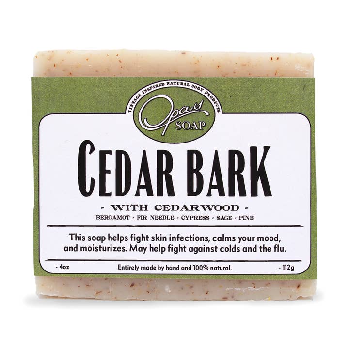 Écorce de cèdre - Savon naturel traité à froid pour la vente par Opas Soap