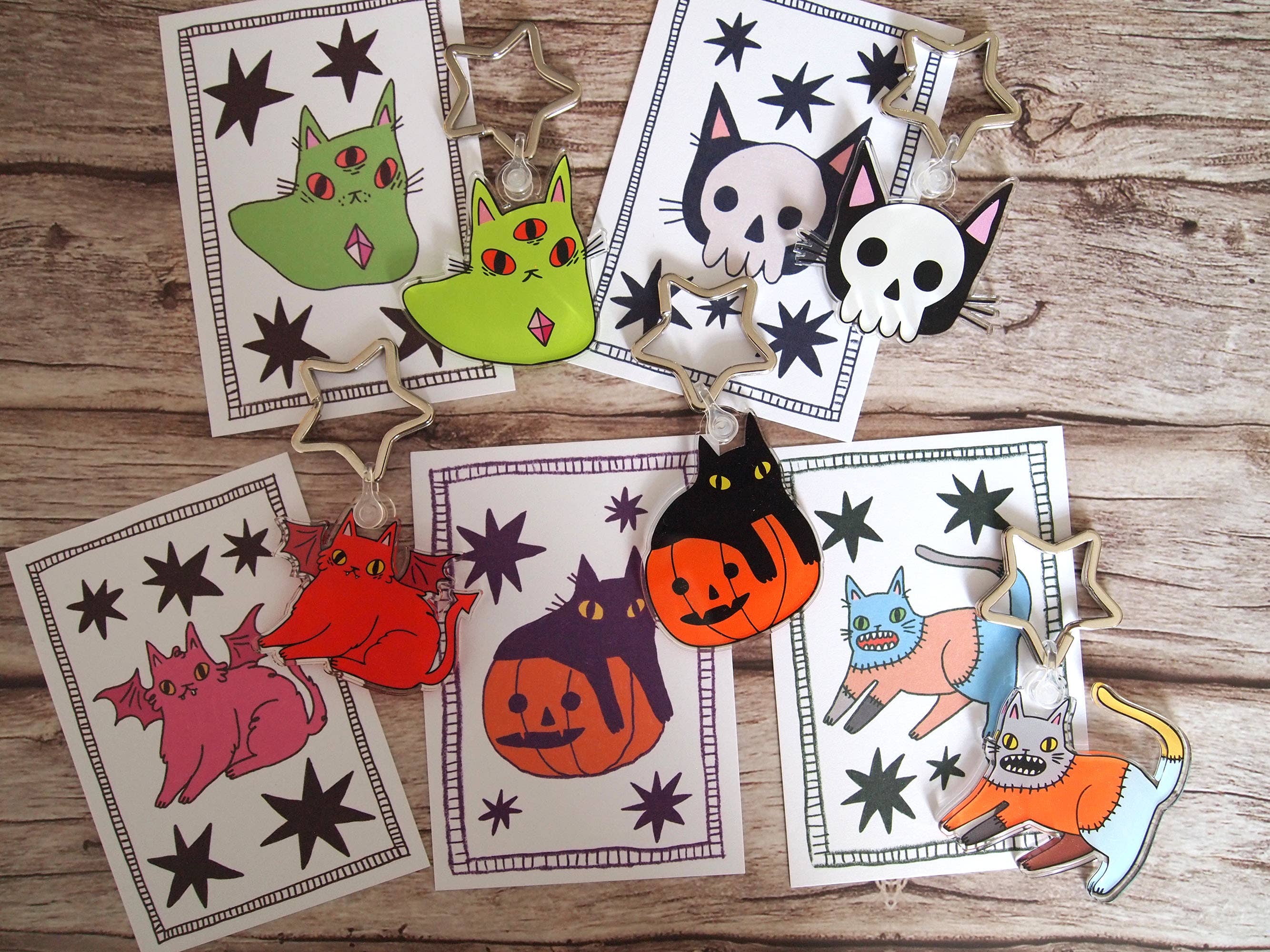 I LIKE CATS - Venta al por mayor Llavero - Mujer - Llavero de gato de Halloween en bolsa sorpresa. Encanto de bolsa misteriosa.2