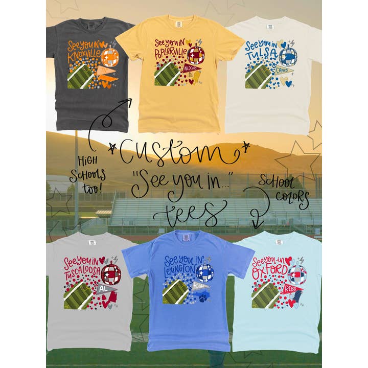 À bientôt dans un tee-shirt de couleur personnalisée pour l'école pour la vente par Doodles By Rebekah