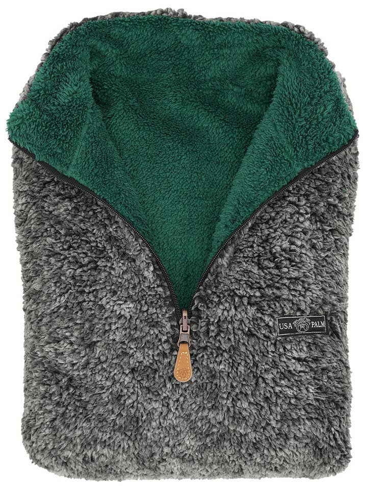 Reversible Double Sherpa 1/4 Zip for wholesale by USA Palm