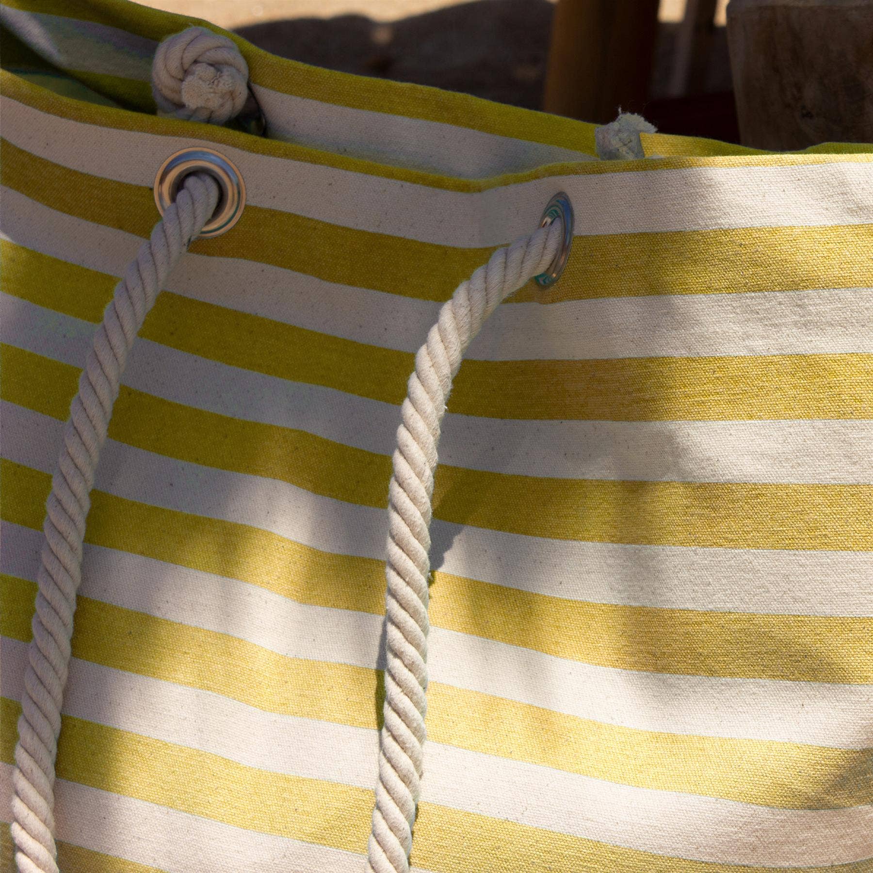 Rinkit Pty Ltd - Wholesale Beach Bag - Large Striped Canvas Tote Beach Bag - 55cm x 36cm - By Nicola Spring11
