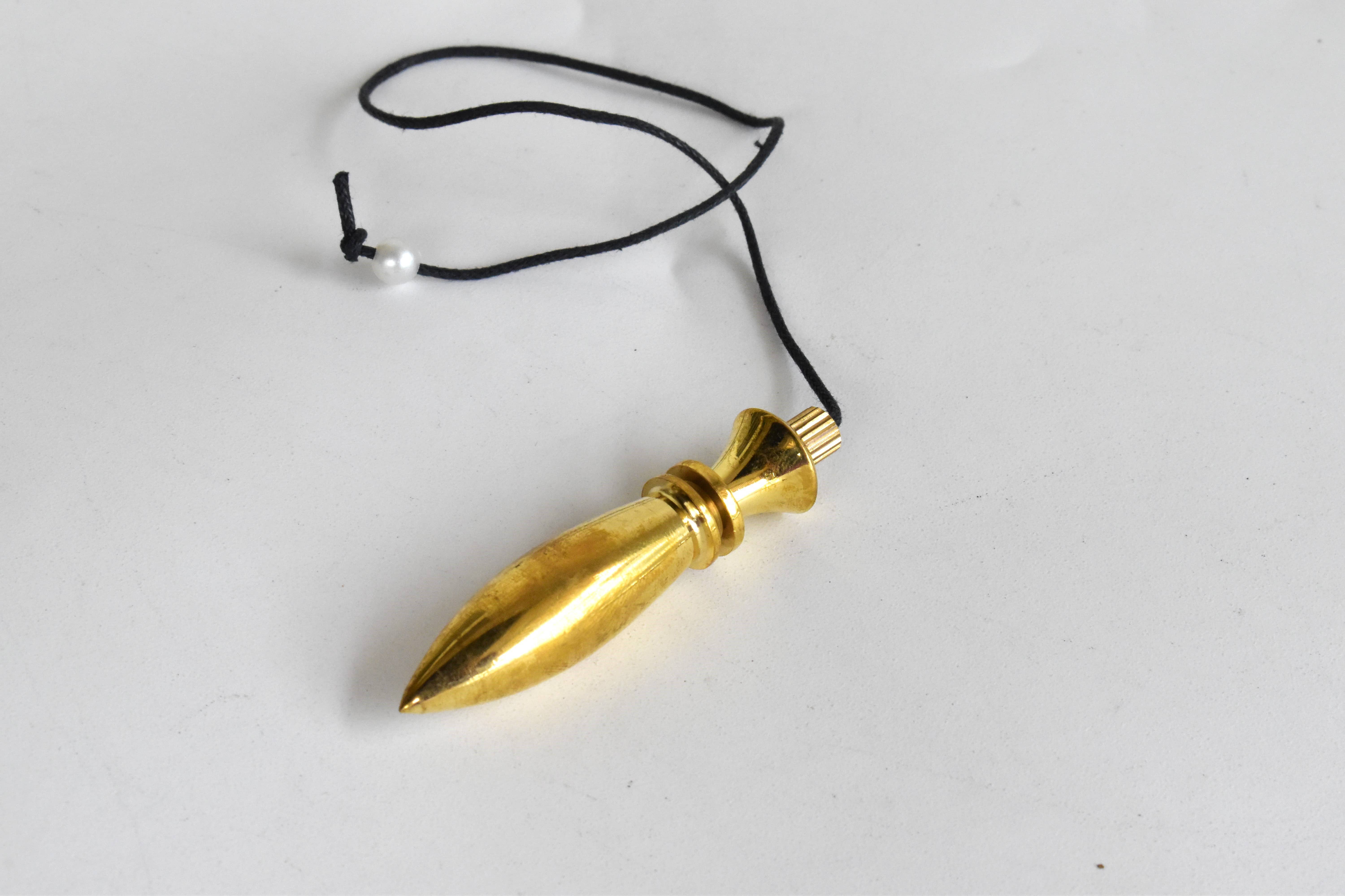 Soothing Crystals - Wholesale Meditation Supplies - Bullet Brass Pendulum Silver Metal Egyptian Pendulums
