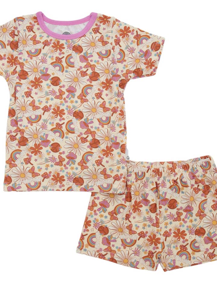 Summer Daze Short Set Bamboo Pajamas for wholesale by Sunshine Luckies