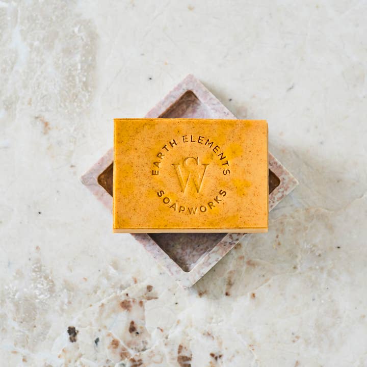 Earth Elements Soapworks – wholesale Bar Soap – Turmeric Carrot Honey Face and Body Bar Soap1