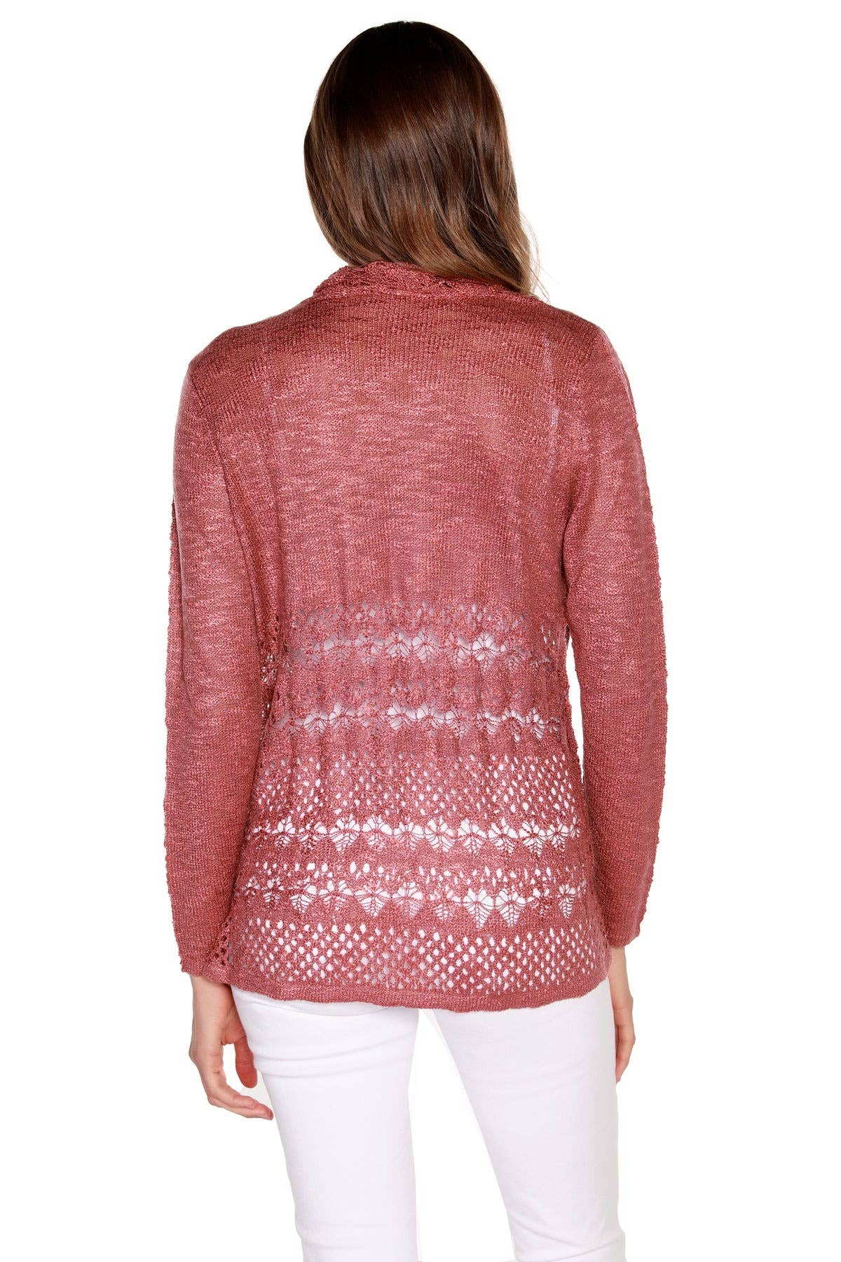 Belldini - Wholesale Cardigan - Women's - Women's Long Sleeve Crochet Knit Swing Cardigan23