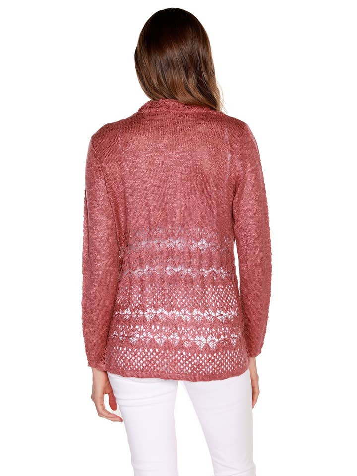Belldini - Wholesale Cardigan - Women's - Women's Long Sleeve Crochet Knit Swing Cardigan23