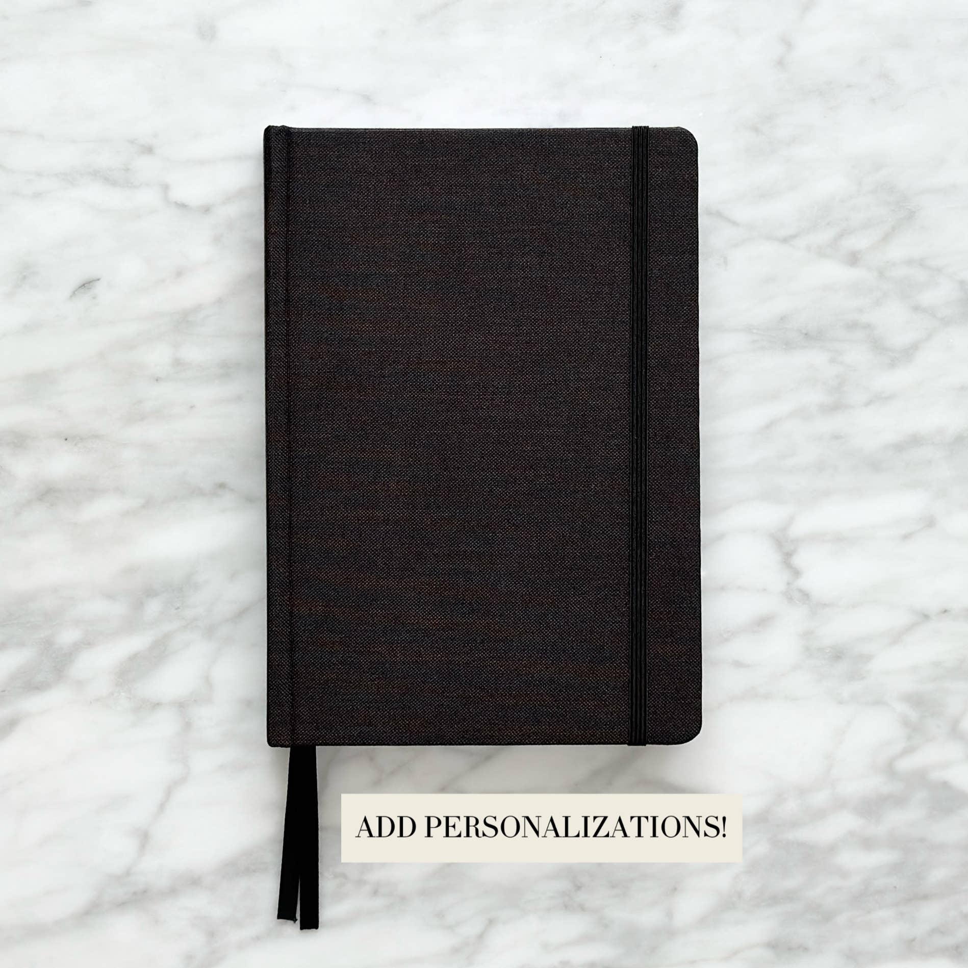 Voir Planners - Vente Journal intime - Journal à couverture rigide en lin à points - Onyx