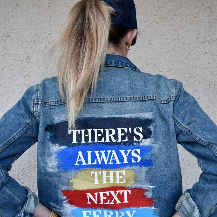 There's Always The Next Ferry Denim Jacket for wholesale by Whale Tail Weaving