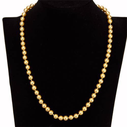 EHAWA - Wholesale Beaded/Pearl Necklace - Special Price: Necklace Mother of Pearl, Gold, AB, 6mm0