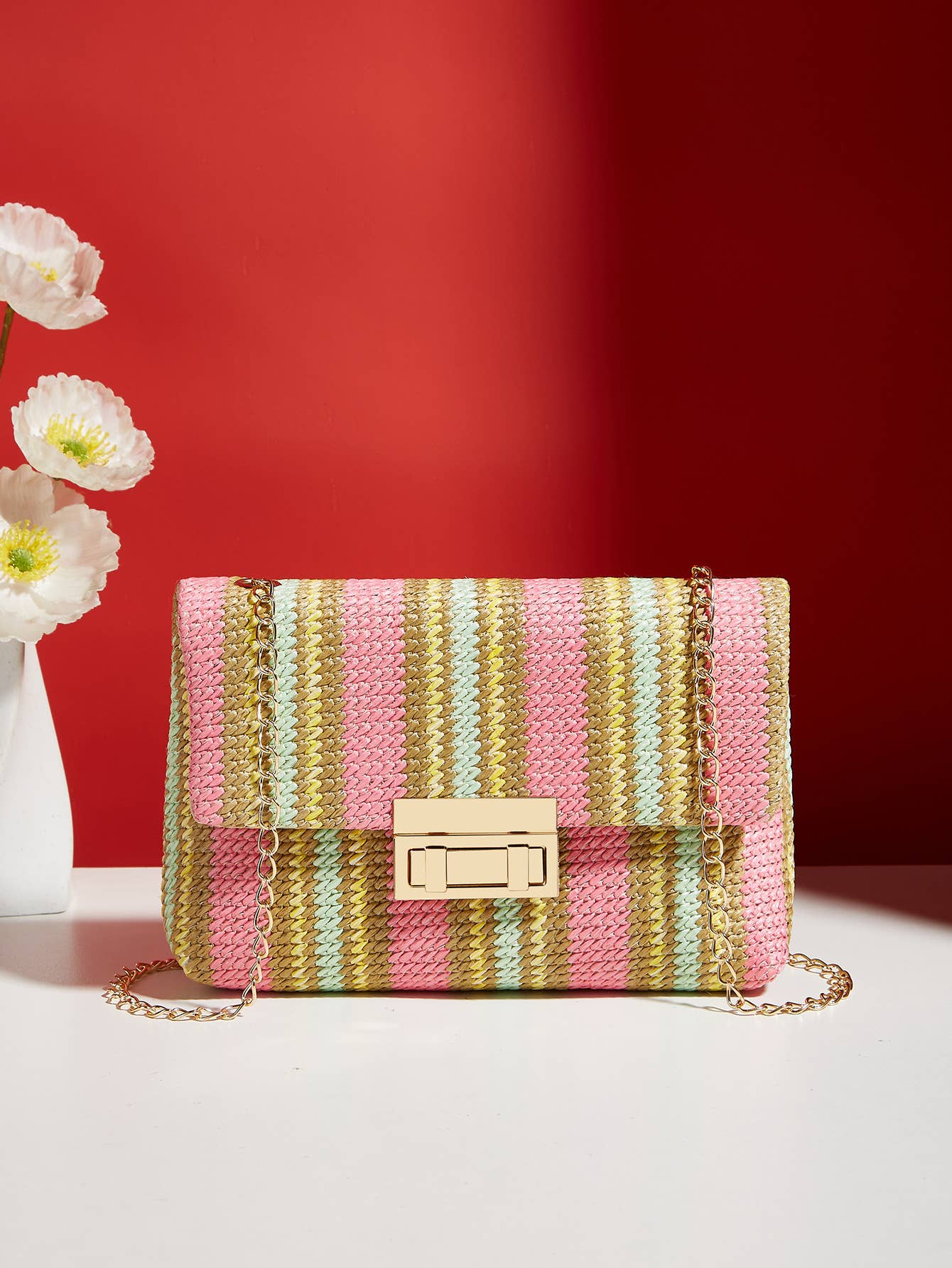 Little Trendy - Wholesale Crossbody Bag - Women's - Women's straw crossbody bag small square bag5