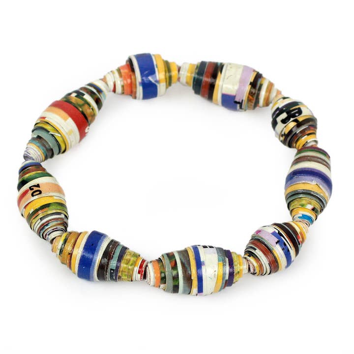 Novica Storyteller Bracelet extensible en papier recyclé pour la vente par NOVICA