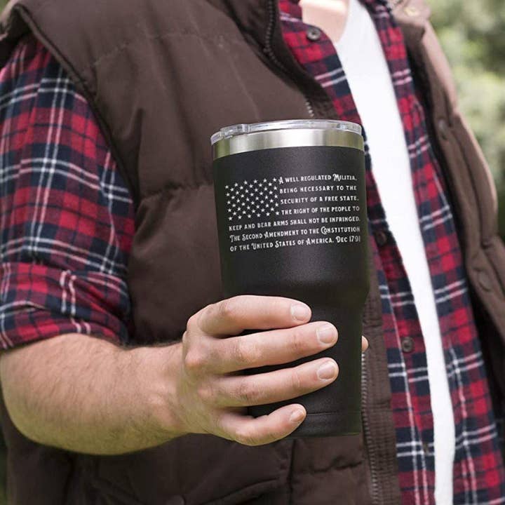 Old Southern Brass - Wholesale Insulated Mug/Tumbler - 2nd Amendment American Flag - Stainless Steel Tumbler