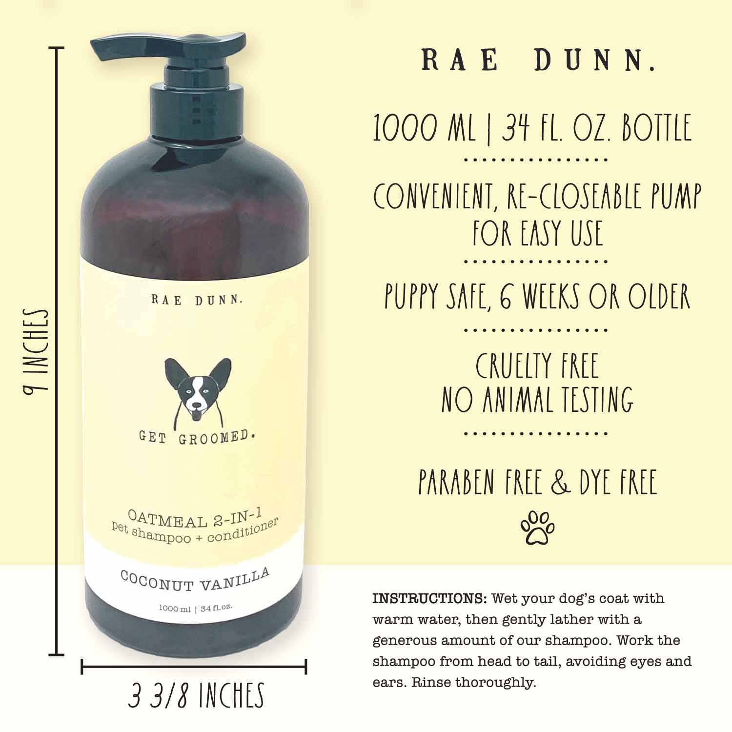 Precious Tails - Wholesale Pet Shampoo - Dog - Rae Dunn Pet Shampoo Icons - 1000ml6