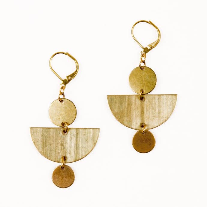 Half Moon and Disc Earrings for wholesale by Altiplano