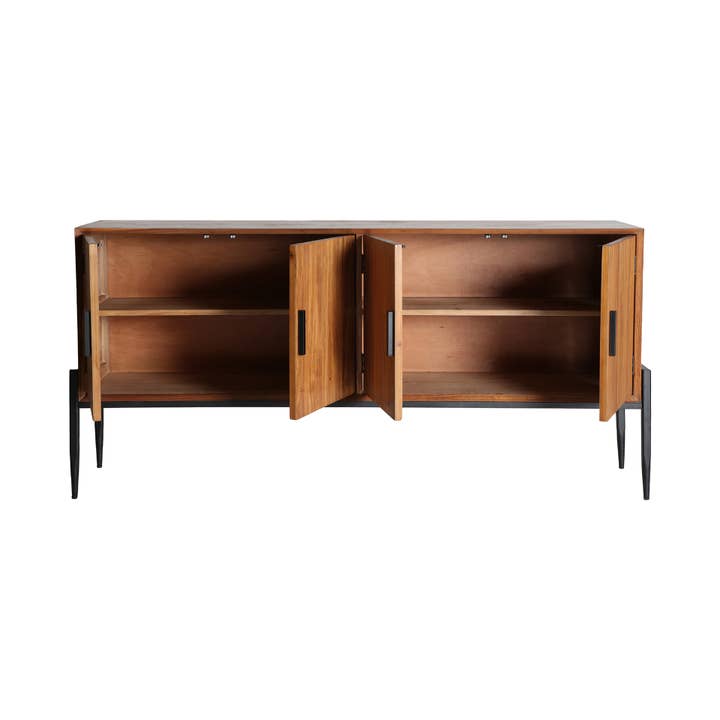 Kodu Home Design - Wholesale Sideboard - Fir wood sideboard in brown color, measuring 180x40x85cm2