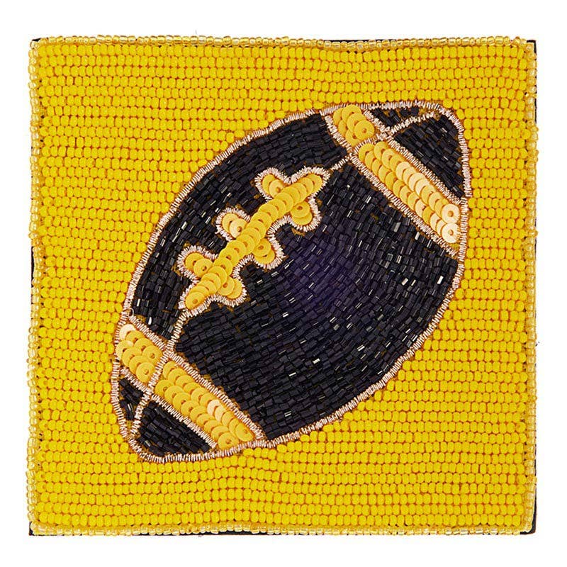 Sensibling Corp. – Großhandel Untersetzer – Game Day Fußball-Untersetzer mit Paillettenperlen12