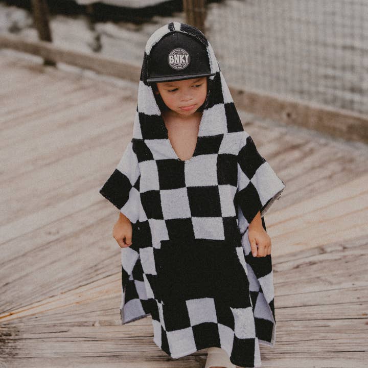 Little Trouble - Wholesale Beach Towel - Checker Poncho Towel