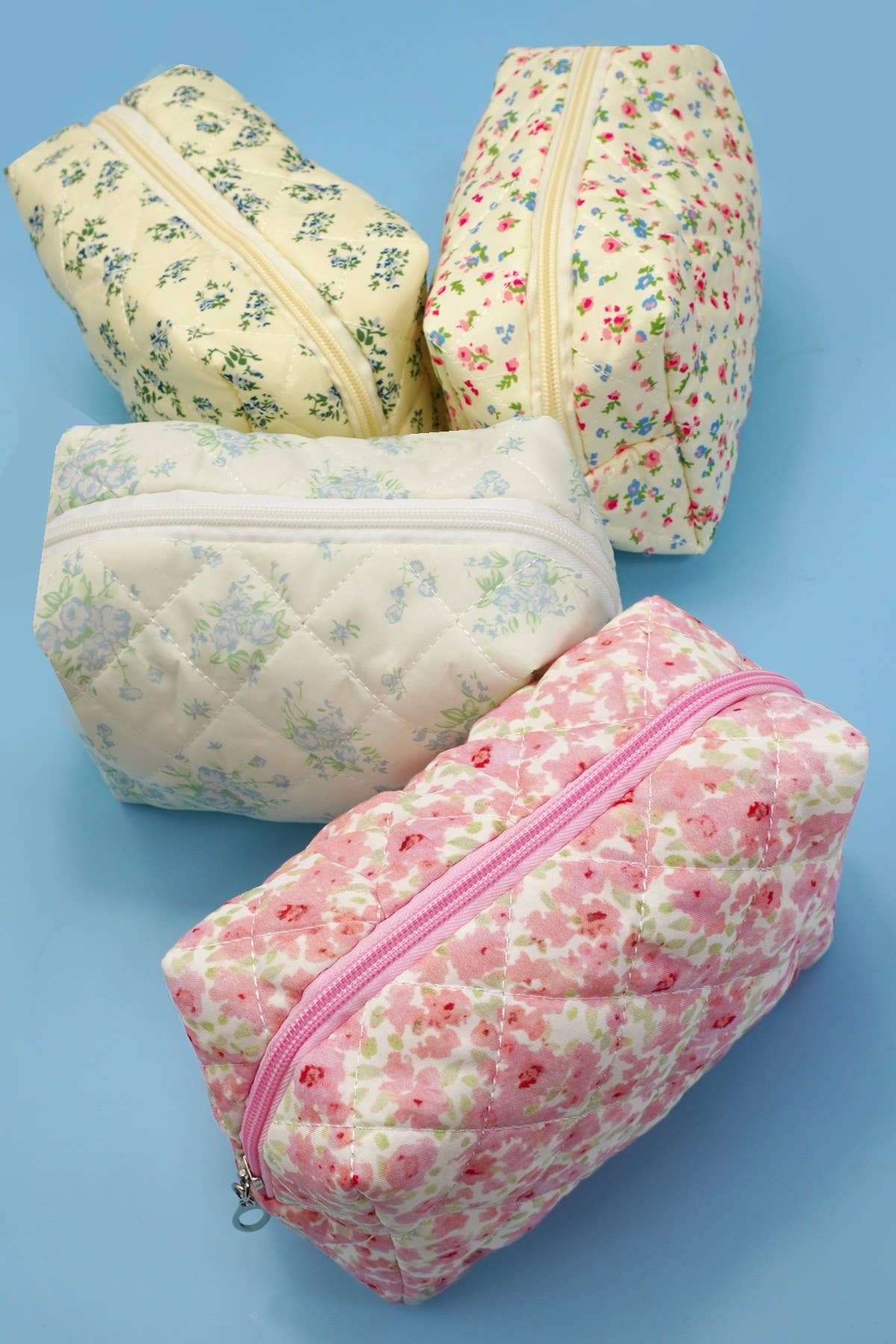 JOSSLYN by wall to wall - Wholesale Makeup/Cosmetic Bag - FLORAL TOILE PATTERN MAKEUP COSMETIC POUCH BAG | 40P5621