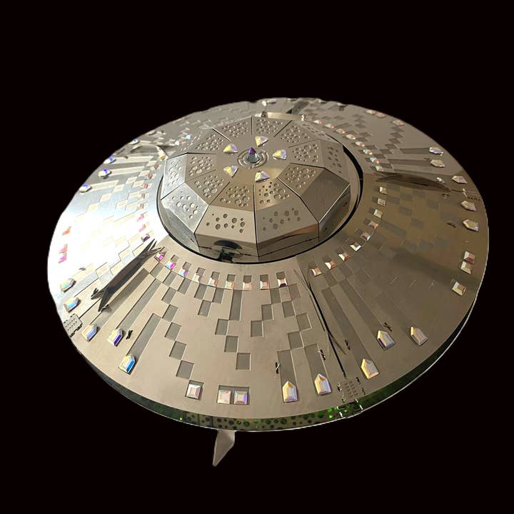 STELLAR RAIDERS UFO EMBELLISHED WITH SWAROVSKI® CRYSTALS for wholesale by METAL-TIME INC.