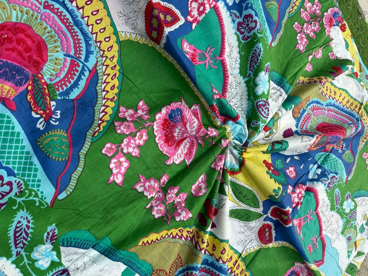 bhavnas boutique - Wholesale Fabric Paint - Luxury Cotton Fabric Block Printed Fabric Women Clothing3