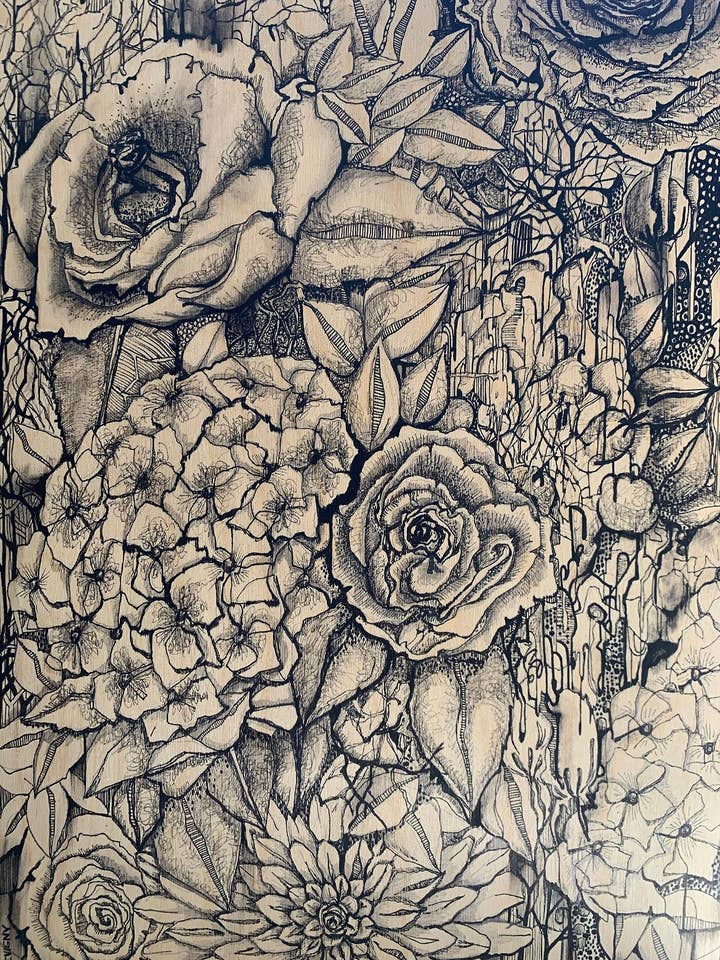 B&W FLOWERS for wholesale by Sevigny Studio