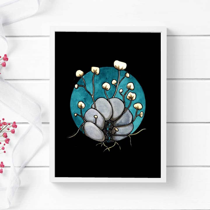 Aquarellmalerei „Zombie Pill Bug“: Kunstdruck für den Großhandel von PinkPolish Design