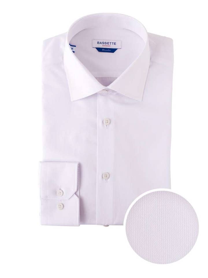 705-16 Rosa strukturklänningsskjorta för wholesale av BASSETTE