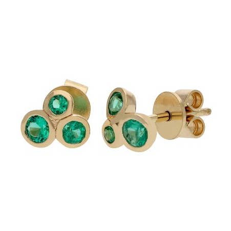 Borchie color smeraldo 6x7mm per la vendita all'ingrosso da parte di Jewels of Mewar