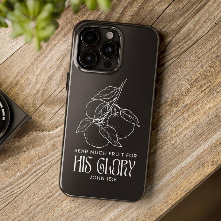 Bear Much Fruit Bible Verse Durable Phone Case for wholesale by Seeds of Truth Designs
