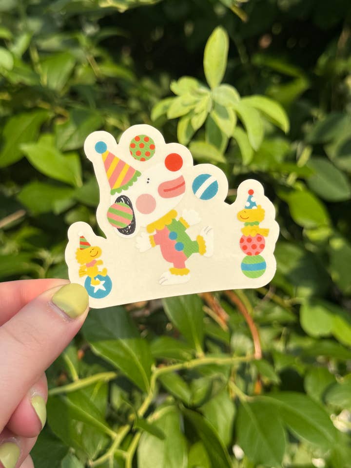 Klovn Snoopy Klar Vinyl Klistermærke for engroshandel hos Rolly Poly Studios