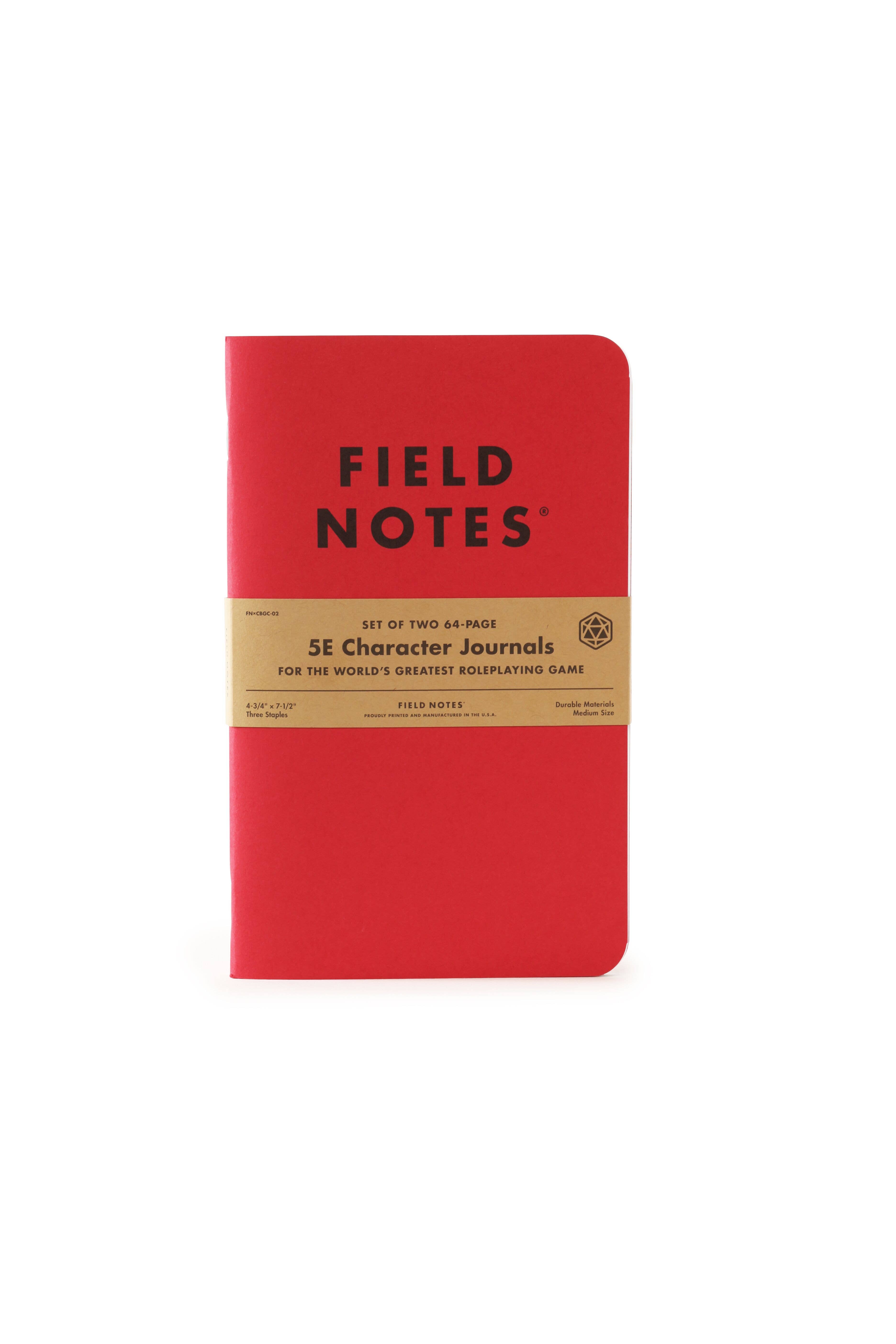 Field Notes - Vente Journal intime - Journaux de caractères 5E