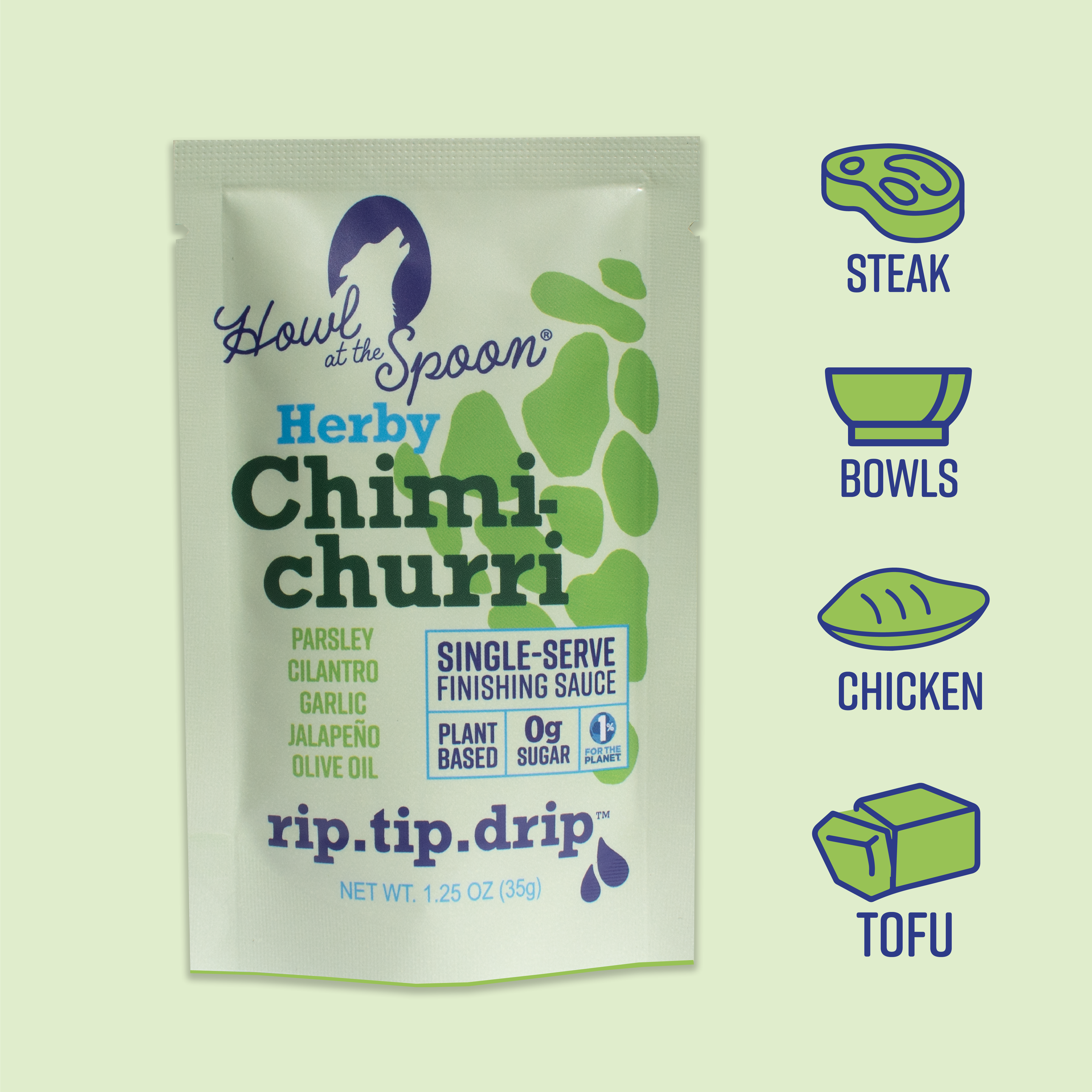 Howl at the Spoon - Wholesale Sauce - Chimichurri Sauce Pack - 6 Pack Case1