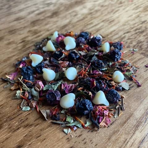 Blueberry & Cream Loose Leaf Tea for wholesale by Homestead Herbs & Tea