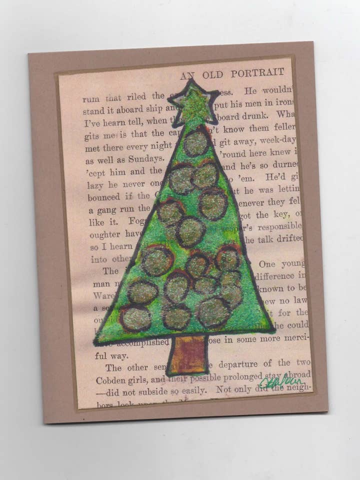 Árbol de Navidad, tarjeta de notas navideñas para venta al por mayor de Noteworthy Crafts