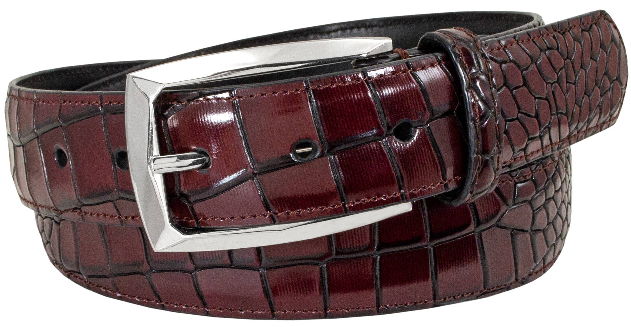 Ozzie Croc Emboss Belt Men's Belts