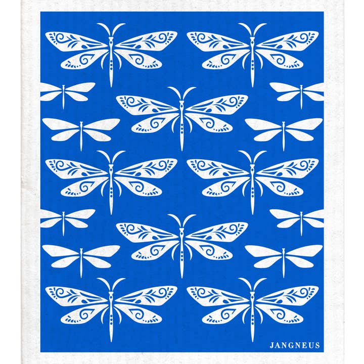 Jangneus - Wholesale Dishcloth - Swedish Dishcloth - Dragon Fly - Blue0