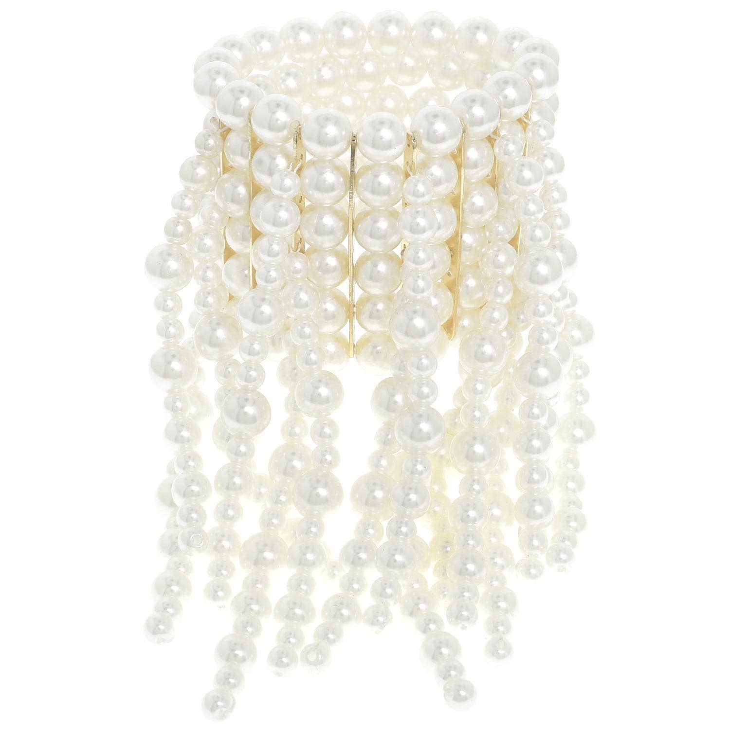 SP Sophia Collection - Wholesale Charm/Dangle Bracelet - Pearl Fringe Stretch Bracelet 0