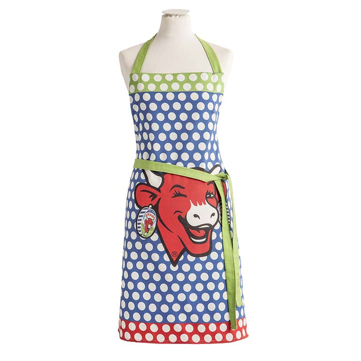 VACHE QUI RIT Pop Blu - grembiule 76x85 in cotone per la vendita all'ingrosso da parte di Coucke