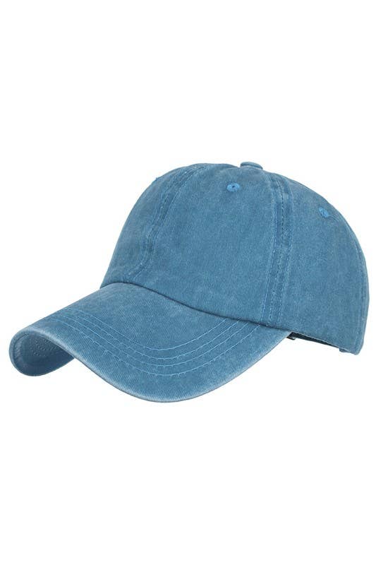 ACCITY - Wholesale Baseball Cap - Women's - Summer Washed Solid Baseball Cap, Sun Hat CWAH20616